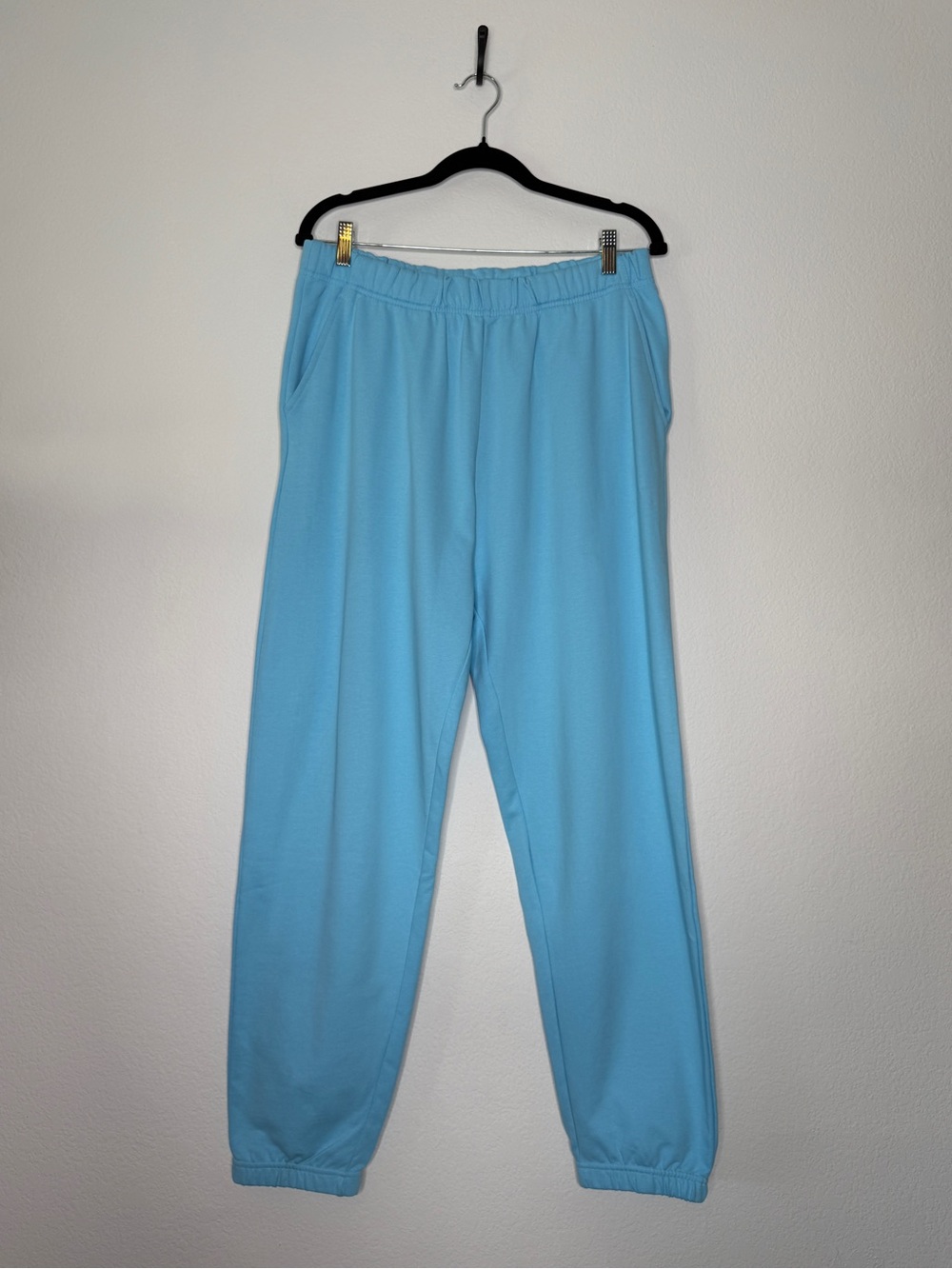 Year of Ours Blue Women’s Elastic-Waist Joggers NWT Size M/L